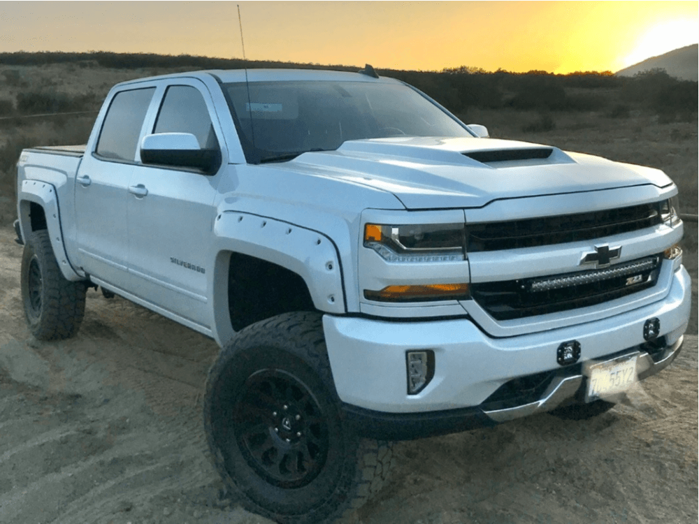 Lifted White Silverado